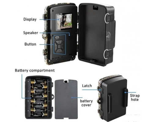 Фотоловушка Suntekcam DL-100 (12 Мп, 2" дисплей), защита IP66. Камера с датчиком движения и ночной съемкой.