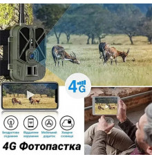 Фотоловушка HC940 LTE PRO с передачей данных, аккумулятором 10000mAh, 4G, видео 4K, фото 30МП