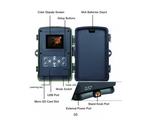 Охотничья фотоловушка Suntek WiFi830Pro для наблюдения