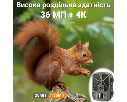 Wi-Fi фотоловушка Suntek WiFi 940 Pro для охоты, 4K, 36 МП