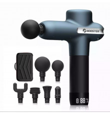 Профессиональный перкуссионный массажер Booster Lightsaber U1 (24v) – синий массажный пистолет для тела
