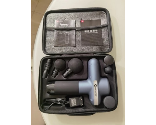 Профессиональный перкуссионный массажер Booster Lightsaber U1 (24v) – синий массажный пистолет для восстановления и релаксации