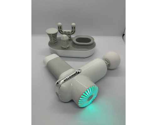 Компактный перкуссионный массажер Booster Lightsaber Mini White с кейсом в комплекте
