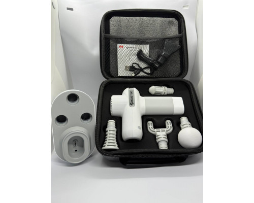 Компактный перкуссионный массажер Booster Lightsaber Mini White с кейсом в комплекте