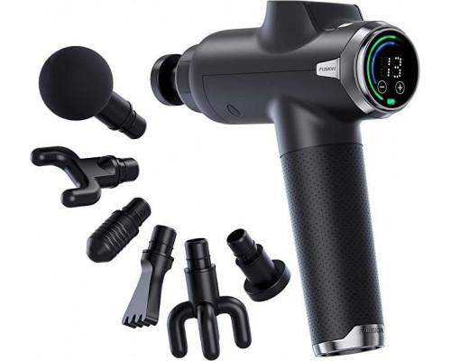 Профессиональный ударный перкуссионный массажёр Booster Fusion Black Pro Чёрный. Массажёр для тела