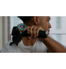 Профессиональный ударный перкуссионный массажер Booster Fusion Black Pro (черный) для тела.