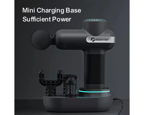 Компактный перкуссионный массажер Booster Lightsaber Mini с зарядной станцией