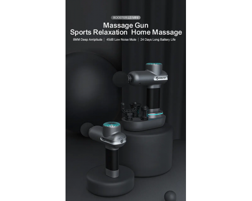 Компактный перкуссионный массажер Booster Lightsaber Mini с зарядной станцией