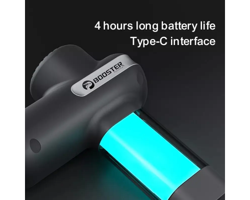 Компактный перкуссионный массажер Booster Lightsaber Mini с зарядной станцией