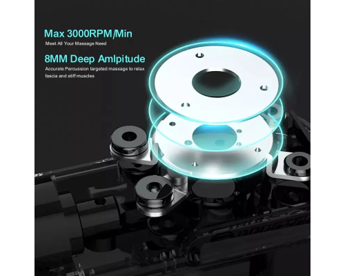 Компактный перкуссионный массажер Booster Lightsaber Mini с зарядной станцией