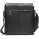 Мужская кожаная сумка-мессенджер, барсетка на одно плече 22x26x6 Tiding Bag 75-5271 черная