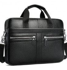 Мужская сумка для ноутбука и документов 39x28×8,  портфель для офисной работы, черный