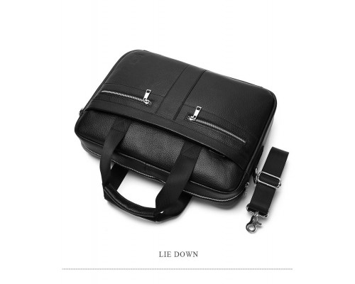 Мужская сумка для ноутбука и документов 39x28×8,  портфель для офисной работы, черный