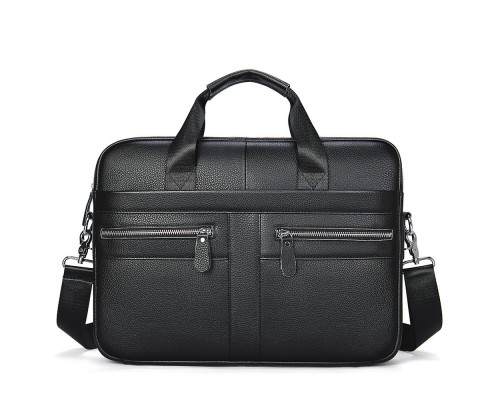 Мужская сумка для ноутбука и документов 39x28×8,  портфель для офисной работы, черный