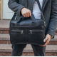 Мужская сумка для ноутбука и документов 39x28×8,  портфель для офисной работы, черный