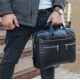 Мужская сумка для ноутбука и документов 39x28×8,  портфель для офисной работы, черный