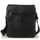 Мужская кожаная сумка планшет 21х24х6, барсетка на одно плечо Tiding Bag M1254A черная
