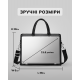 Кожаная мужская деловая сумка 38x29x8, папка портфель для работы Tiding Bag 30987 черная