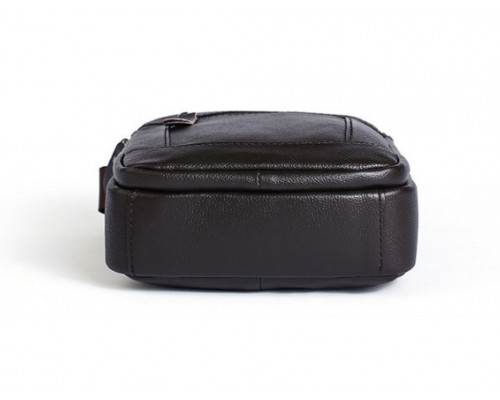 Мужская барсетка 18х21х7, кожаная сумка планшетка через плечо Tiding Bag SK N5386 черная