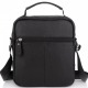 Мужской кожаный мессенджер 18x22x8, сумка планшет через плечо Tiding Bag A25F-1519A черный