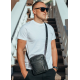 Мужская кожаная сумка через плечо 18х21х7, барсетка для документов Tiding Bag M38-10131A черная