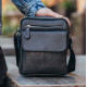 Сумка мужская через плечо 17х21х5, барсетка для учебы, мессенджер для телефона Tiding Bag IT-73302 черная