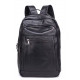 Кожаная мужской наплечная сумка для ноутбука и поездок 28х42х18, рюкзак для работы Tiding Bag D3-9343, черный