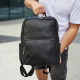 Мужской кожаный рюкзак для поездок и отдыха 30х40х16, сумка наплечная Tiding Bag 59331, черная