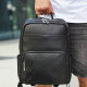 Мужской кожаный рюкзак для поездок и отдыха 30х40х16, сумка наплечная Tiding Bag 59331, черная