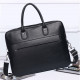 Кожаная мужская сумка для ноутбука 40х30х8, офисный деловой портфель Tiding Bag M364A черный