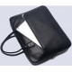 Кожаная мужская сумка для ноутбука 40х30х8, офисный деловой портфель Tiding Bag M364A черный
