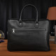 Кожаная мужская сумка для ноутбука 40х30х8, офисный деловой портфель Tiding Bag M364A черный
