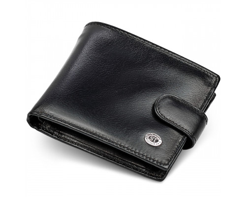 Мужское портмоне из натуральной кожи ST Leather В104 Черный