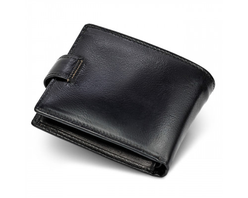 Мужское портмоне из натуральной кожи ST Leather В104 Черный