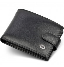 Классическое мужское портмоне из натуральной кожи ST Leather ST102 Черный