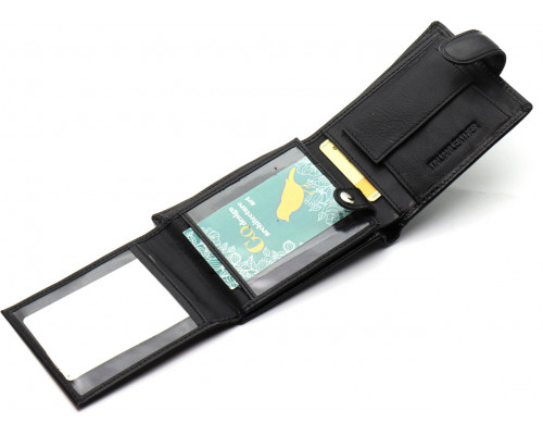 Классическое мужское портмоне из натуральной кожи ST Leather ST102 Черный