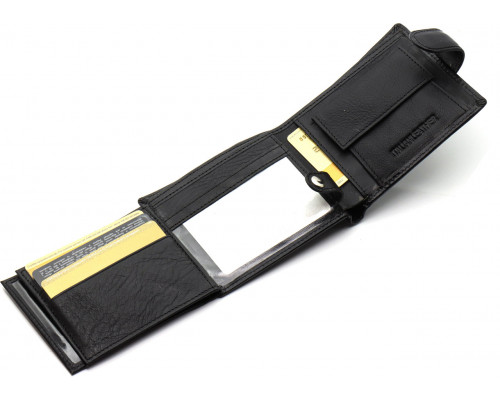 Классическое мужское портмоне из натуральной кожи ST Leather ST102 Черный