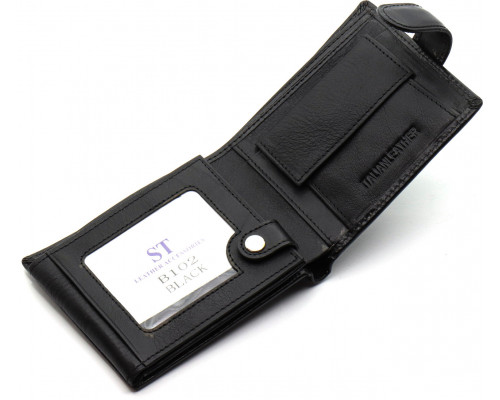 Классическое мужское портмоне из натуральной кожи ST Leather ST102 Черный
