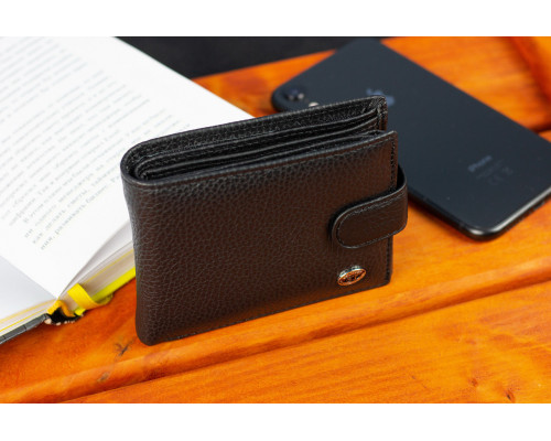 Классическое мужское портмоне из натуральной кожи ST Leather ST102 Черный