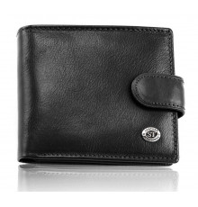Классическое мужское портмоне из натуральной кожи ST Leather В102 Черный