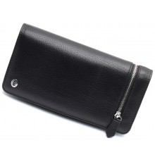 Черный многофункциональный мужской кошелек из натуральной кожи  МС291