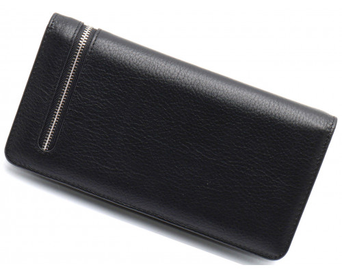 Черный многофункциональный мужской кошелек из натуральной кожи  МС291