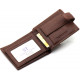 Коричневое мужское портмоне из натуральной кожи с фиксацией ST Leather ST103