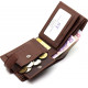 Коричневое мужское портмоне из натуральной кожи с фиксацией ST Leather ST103