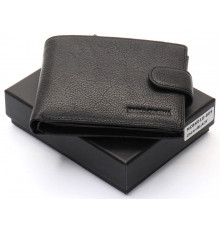 Черное кожаное мужское портмоне с отделением для документов Marco Coverna MCBK010-805