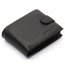 Черное мужское портмоне из натуральной кожи с визитницей Marco Coverna MC-2057-1