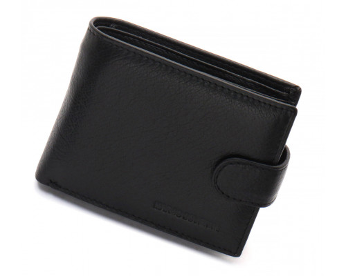 Черное мужское портмоне из натуральной кожи с визитницей Marco Coverna MC-2057-1