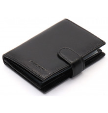 Черное мужское портмоне из натуральной кожи с отделением под автодокументы Marco Coverna MC-2090H-1