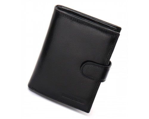 Черное мужское портмоне из натуральной кожи с отделением под автодокументы Marco Coverna MC-2090H-1