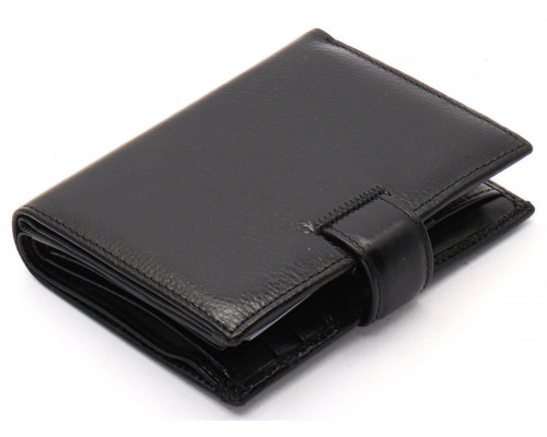Черное мужское портмоне из натуральной кожи с отделением под автодокументы Marco Coverna MC-2090H-1